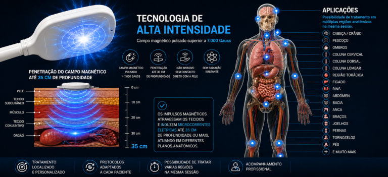 Tecnologia de Alta Intensidade de Estimulação Magnética Pulsada (PEMF)
